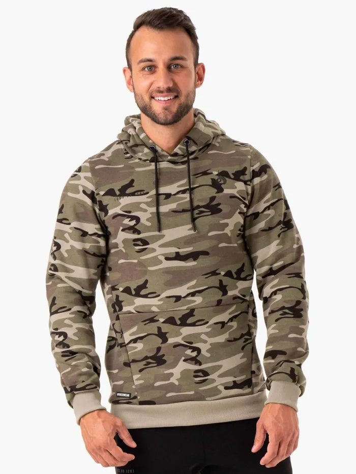 Camo Tech Pullover Hoodie 8211 Khaki Camo Men Ryderwear Sweaters and Hoodies