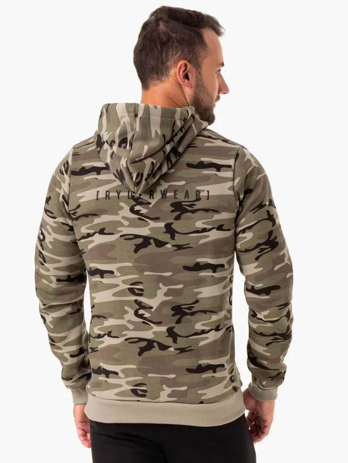 Camo Tech Pullover Hoodie 8211 Khaki Camo Men Ryderwear Sweaters and Hoodies