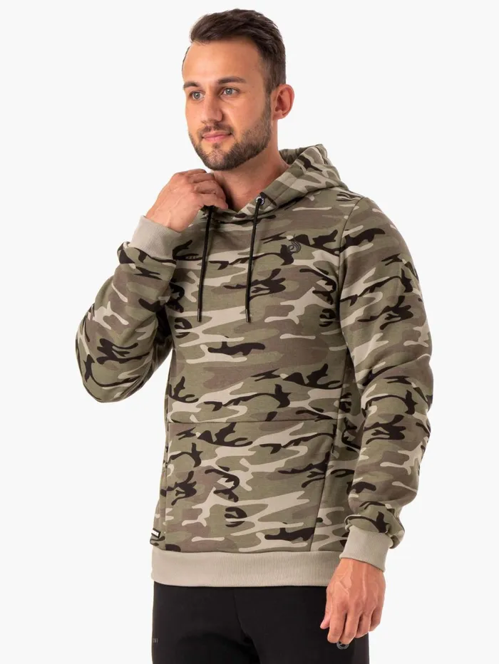 Camo Tech Pullover Hoodie 8211 Khaki Camo Men Ryderwear Sweaters and Hoodies