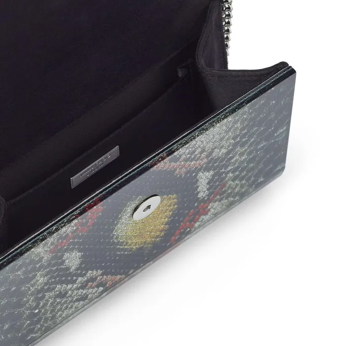 Candy SeaGreen PythonPrint Fine Glitter Acrylic Clutch Bag Sea Green Mix Women JIMMY CHOO Clutch Bags