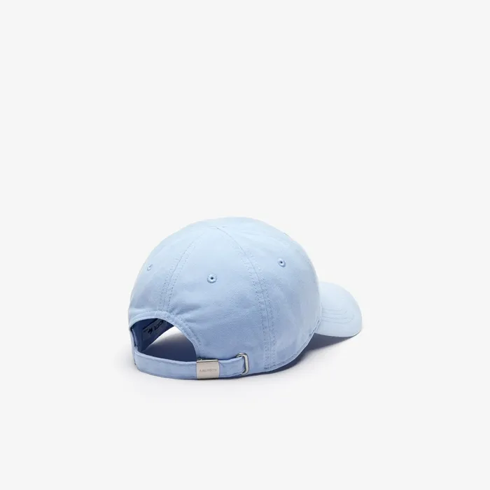 Caps and Hats Lacoste Mens Big Croc Gabardine Cap Light Blue Outlet