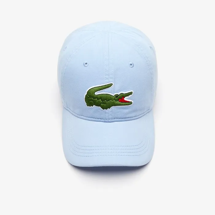 Caps and Hats Lacoste Mens Big Croc Gabardine Cap Light Blue Outlet