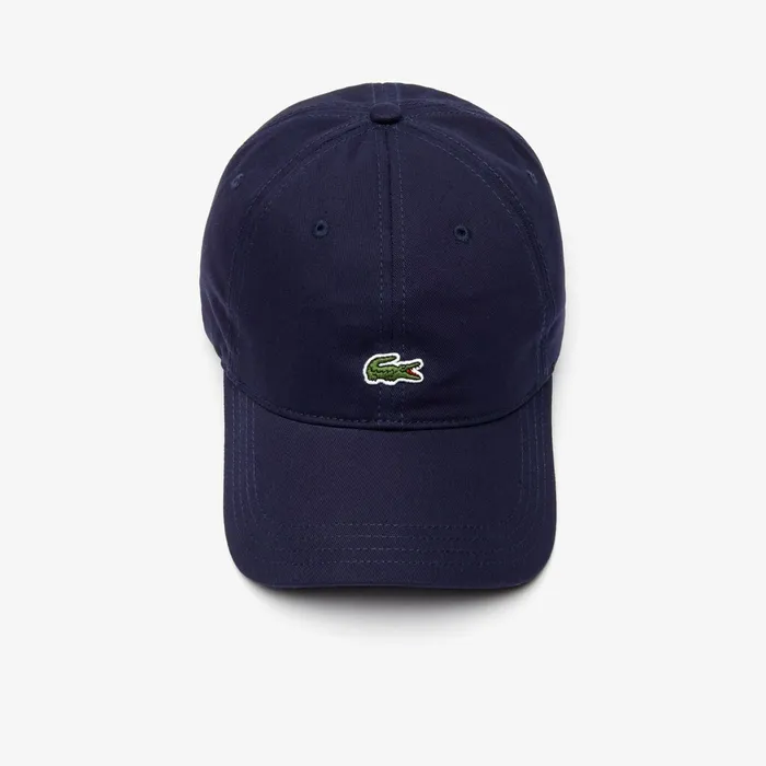 Caps and Hats Lacoste Mens Contrast Strap Cotton Twill Cap Navy Blue Shop Online
