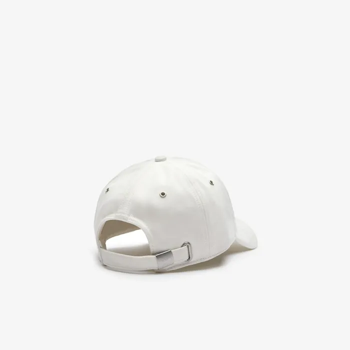 Caps and Hats Lacoste Mens Multicolored Logo Cotton Cap White Gift for Friend