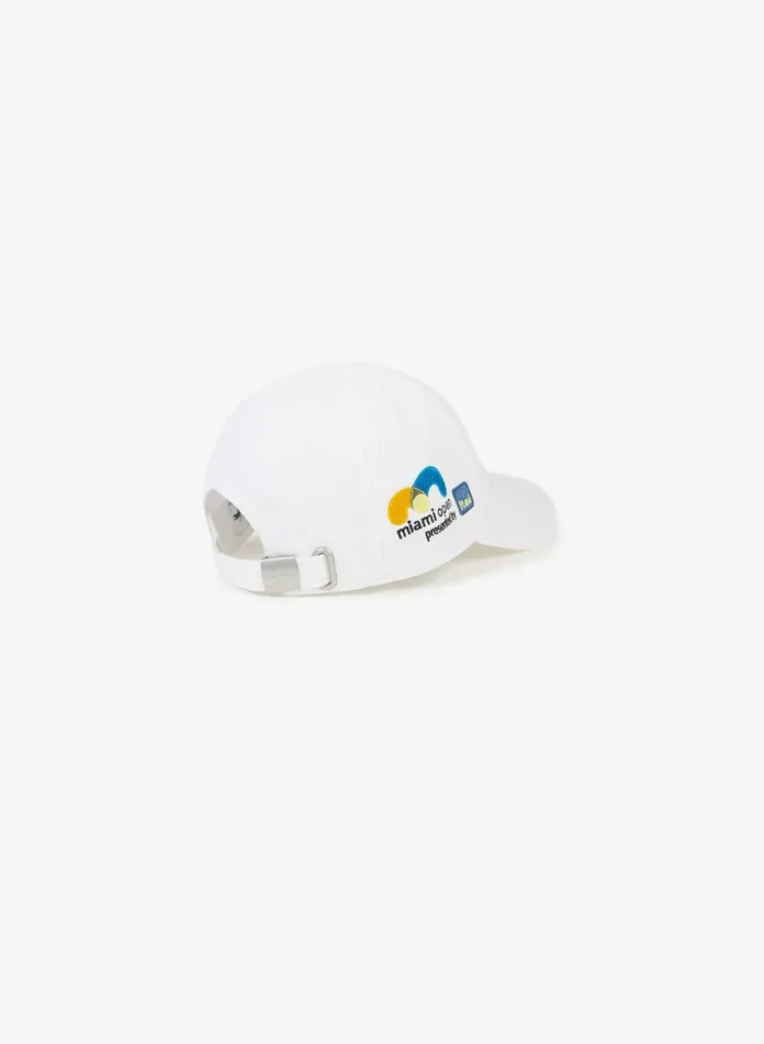 Caps and Hats Lacoste Mens SPORT Miami Open Cotton Cap WhiteOrangeNavy Blue Shop