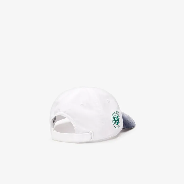 Caps and Hats Lacoste Mens SPORT Roland Garros Ombr Cap WhiteNavy Blue For Sale Online