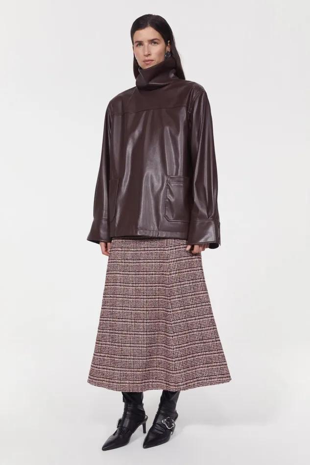 Cara Blouse Dark Wood Women Rodebjer Shirts and Blouses