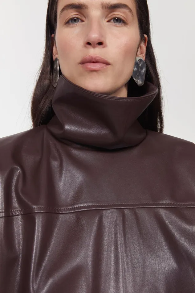 Cara Blouse Dark Wood Women Rodebjer Shirts and Blouses
