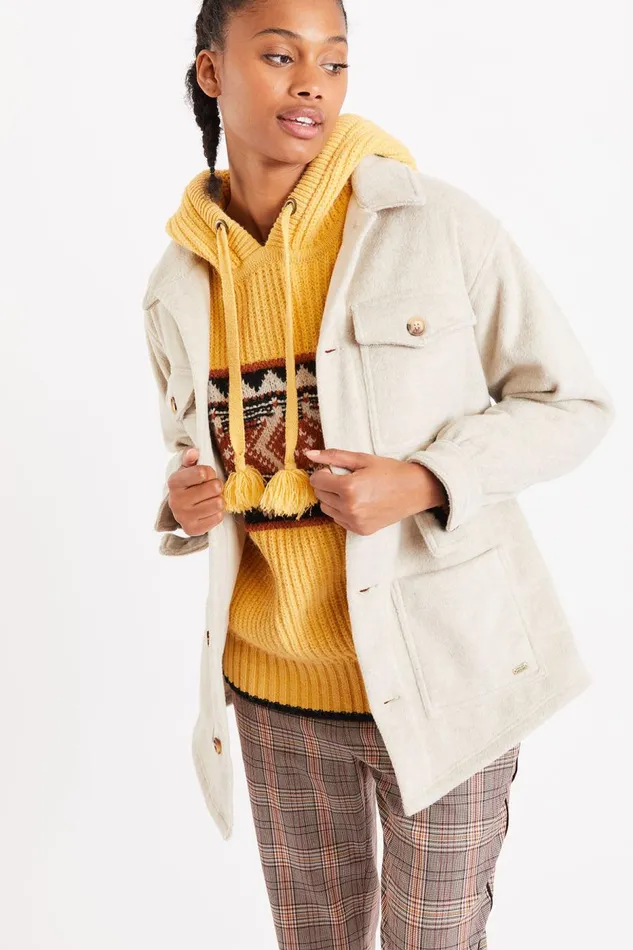 CHEMISE Beige 8211 MAEL DENALY Beige Women Banana Moon Jackets and Coats