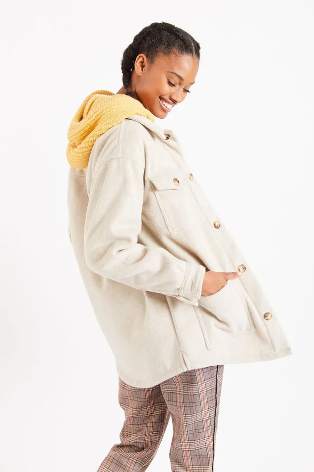 CHEMISE Beige 8211 MAEL DENALY Beige Women Banana Moon Jackets and Coats