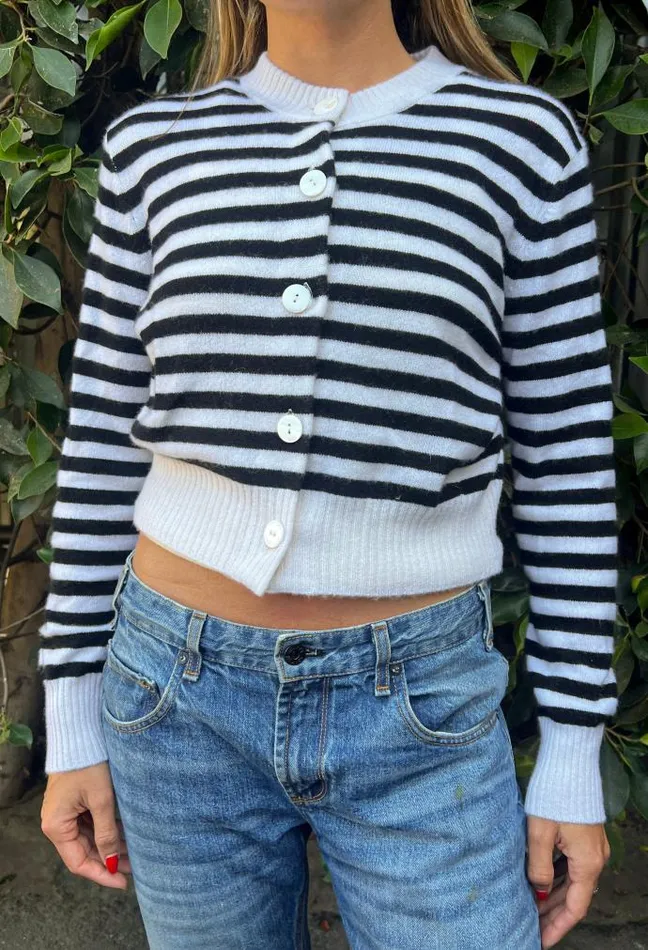 Ciao Lucia Filipa Cashmere Cardigan Stripe Women Cardigans