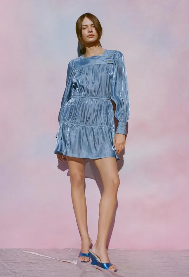 Ciao Lucia Online Alessandra Dress Sea Women Satin Dresses