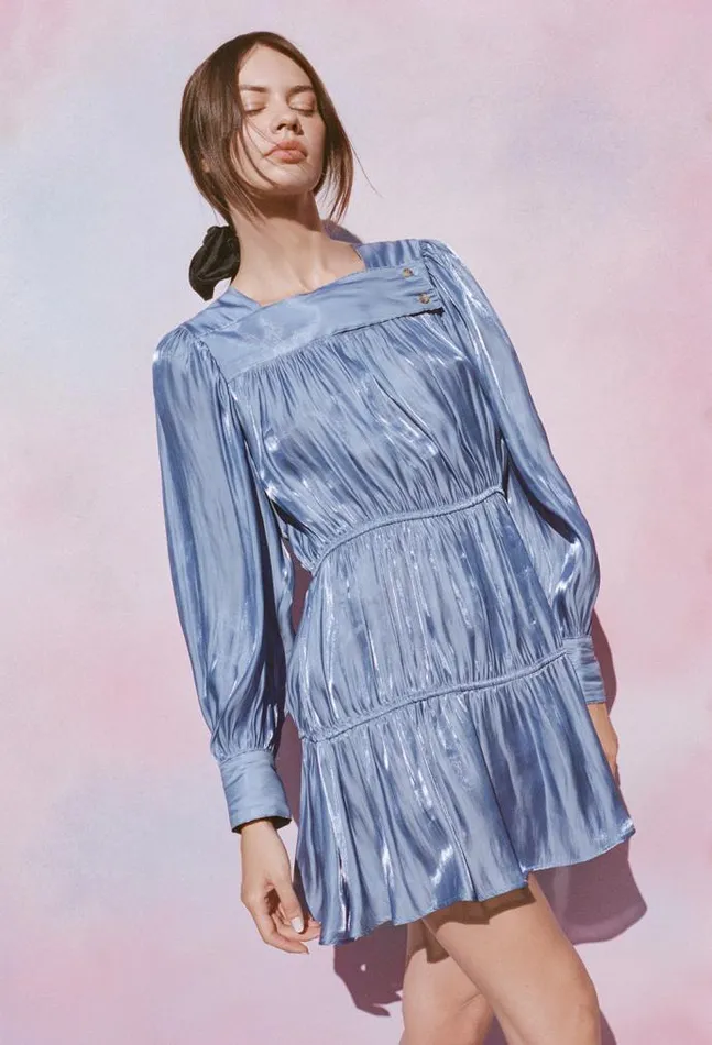Ciao Lucia Online Alessandra Dress Sea Women Satin Dresses