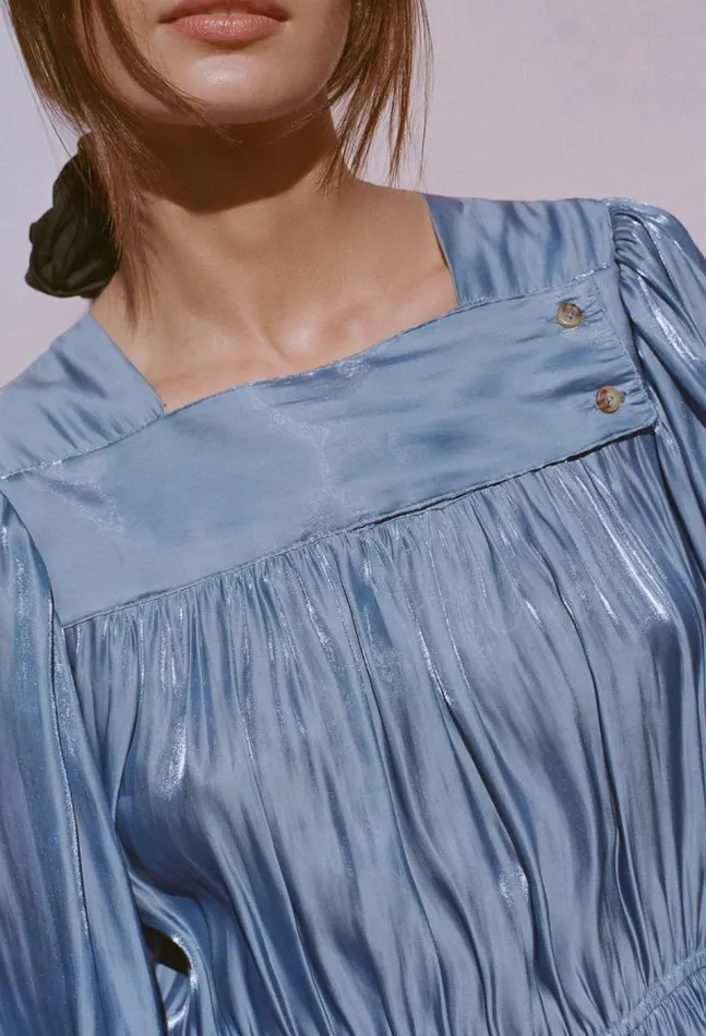 Ciao Lucia Online Alessandra Dress Sea Women Satin Dresses