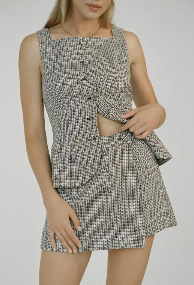Ciao Lucia Online Amira Top Tweed Women Sleeveless Tops