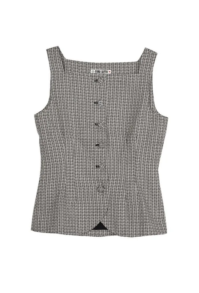 Ciao Lucia Online Amira Top Tweed Women Sleeveless Tops