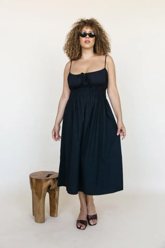 Ciao Lucia Online Gabriela Dress Black Cotton Women Long Dresses