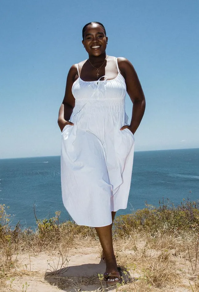 Ciao Lucia Online Gabriela Dress White Washed Cotton Women Long Dresses