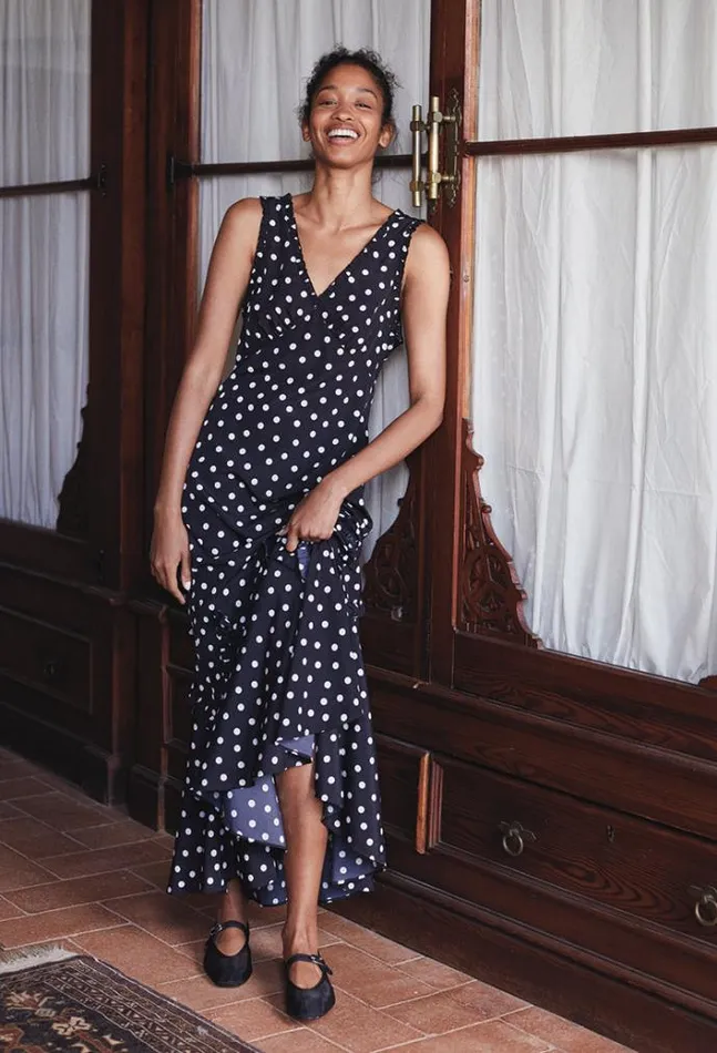 Ciao Lucia Online Hedia Dress Polka Dot Women Long Dresses