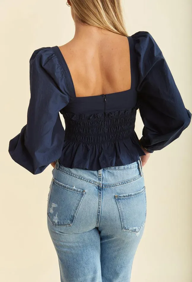Ciao Lucia Online Katina Top Midnight Women Long Sleeve Tops