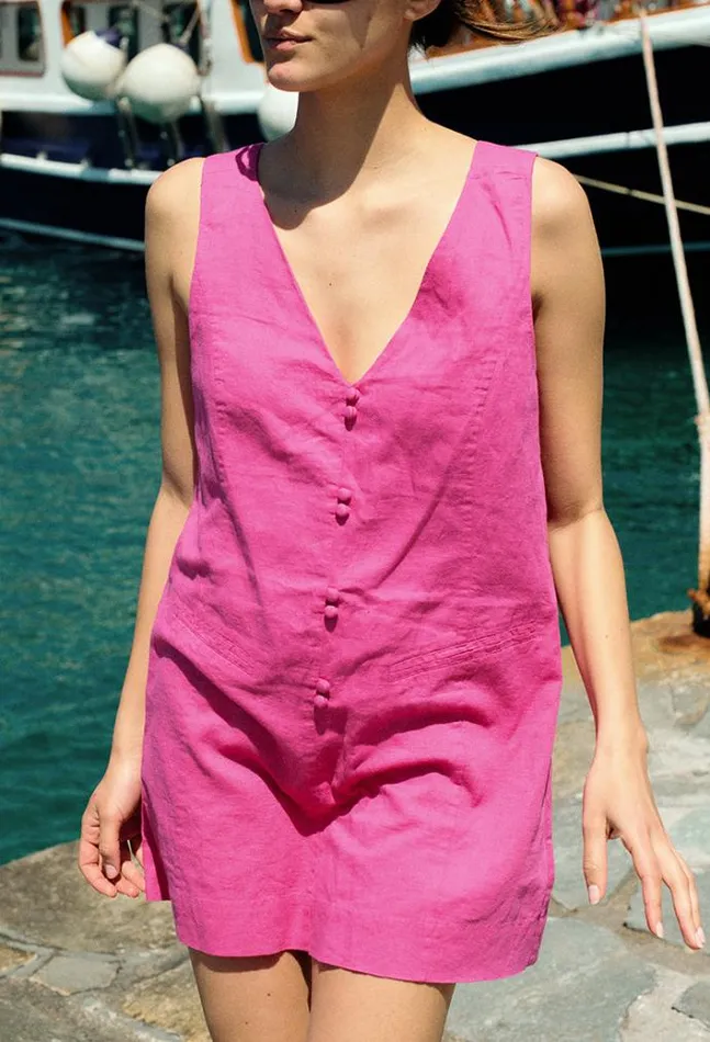 Ciao Lucia Online Malena Dress Hot Pink Women Mini Dresses