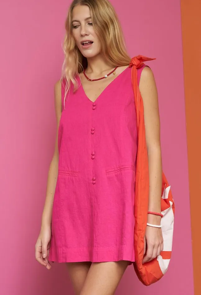 Ciao Lucia Online Malena Dress Hot Pink Women Mini Dresses