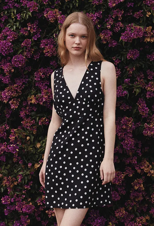 Ciao Lucia Online Manolo Dress Polka Dot Women Mini Dresses