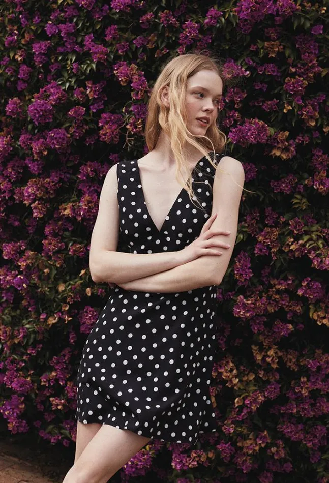 Ciao Lucia Online Manolo Dress Polka Dot Women Mini Dresses