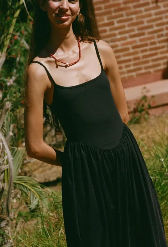 Ciao Lucia Online Neroni Dress Black Jersey Women Long Dresses