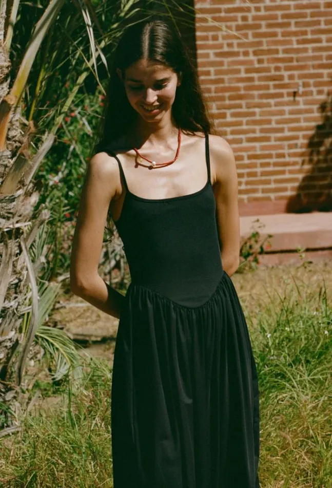 Ciao Lucia Online Neroni Dress Black Jersey Women Long Dresses
