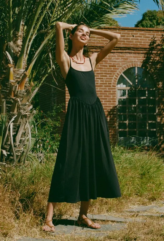 Ciao Lucia Online Neroni Dress Black Jersey Women Long Dresses