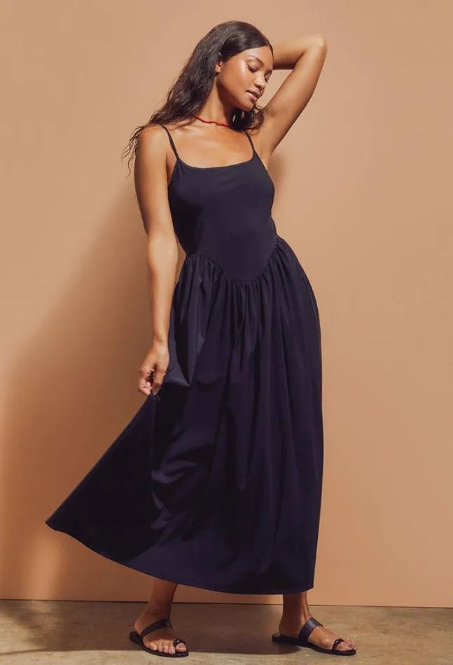 Ciao Lucia Online Neroni Dress Black Jersey Women Long Dresses