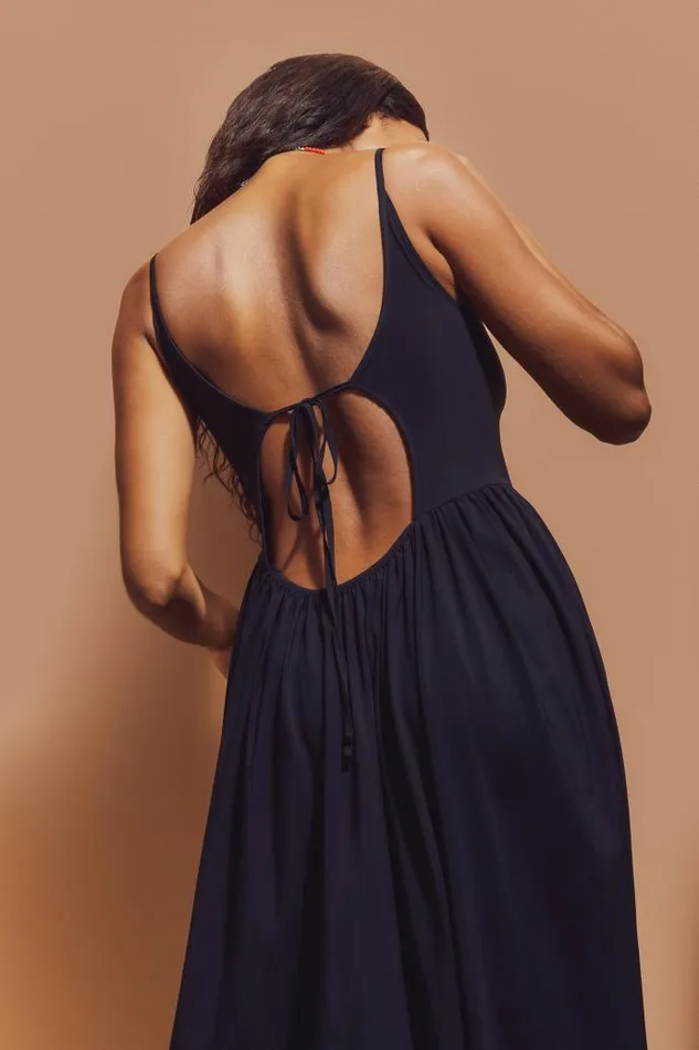 Ciao Lucia Online Neroni Dress Black Jersey Women Long Dresses