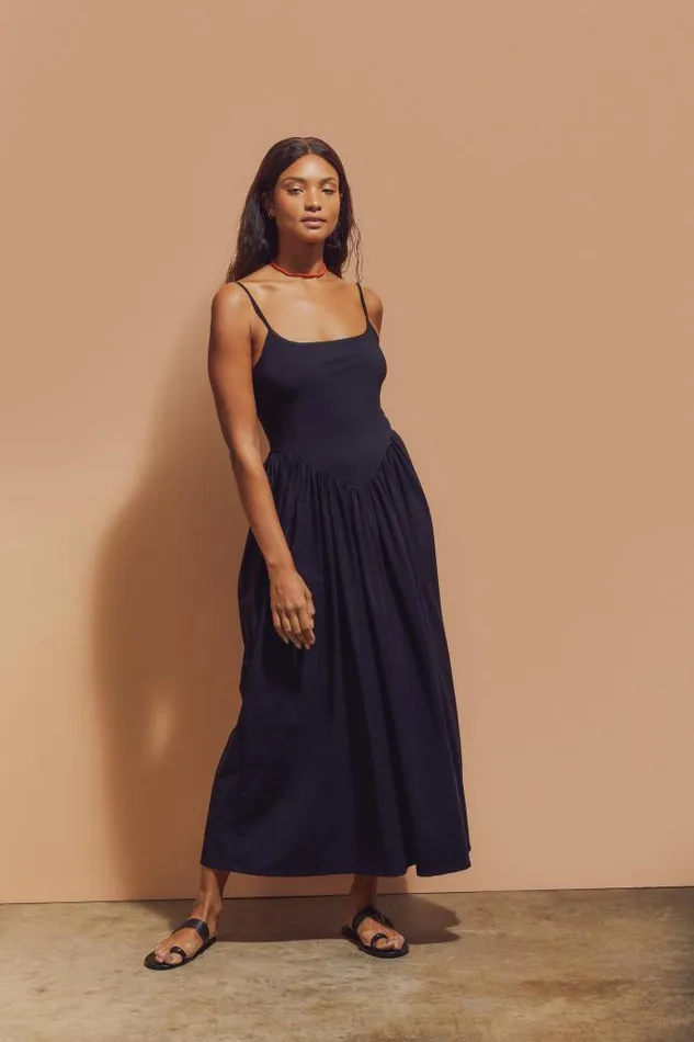 Ciao Lucia Online Neroni Dress Black Jersey Women Long Dresses