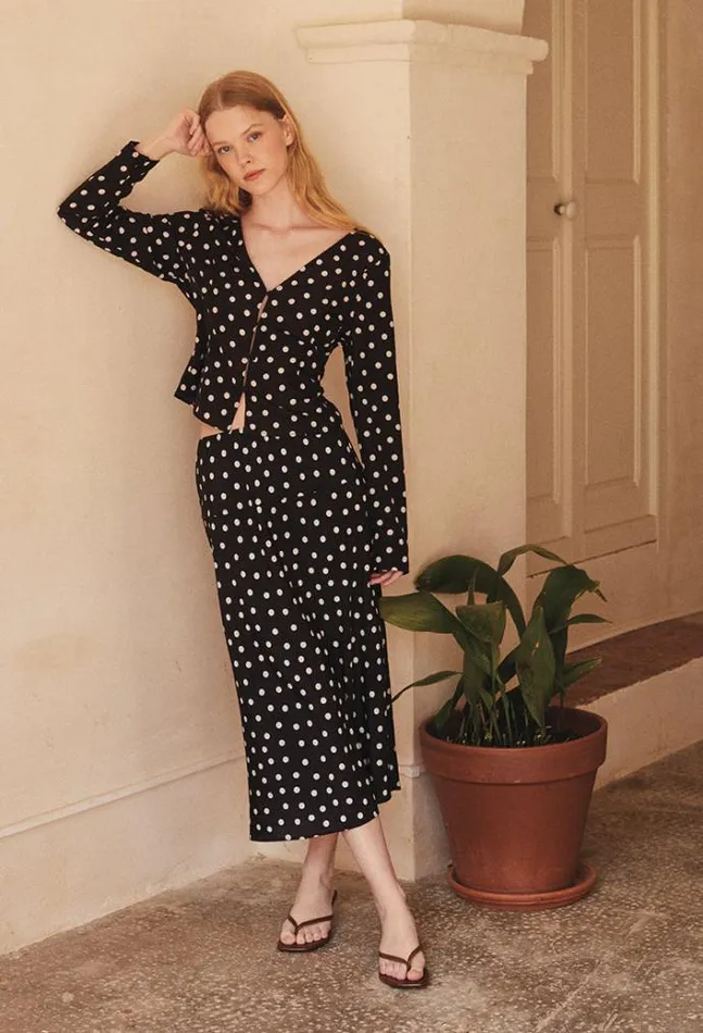 Ciao Lucia Online Seti Skirt Polka Dot Women Skirts