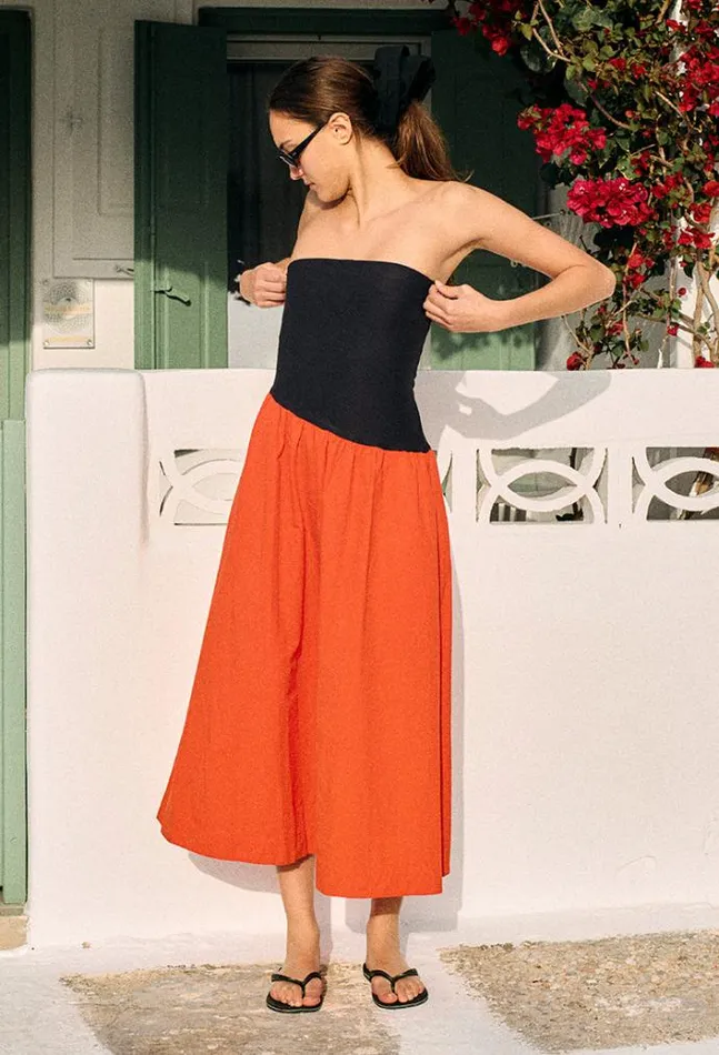 Ciao Lucia Online Tadeo Dress Rosso Women Long Dresses