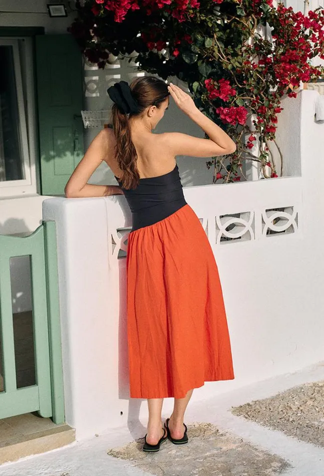 Ciao Lucia Online Tadeo Dress Rosso Women Long Dresses