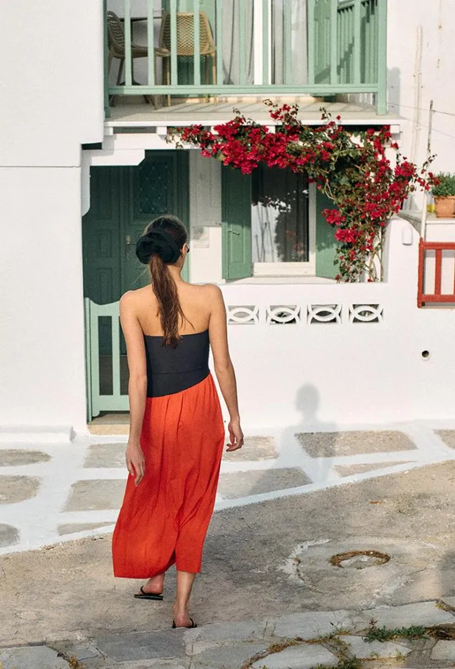 Ciao Lucia Online Tadeo Dress Rosso Women Long Dresses