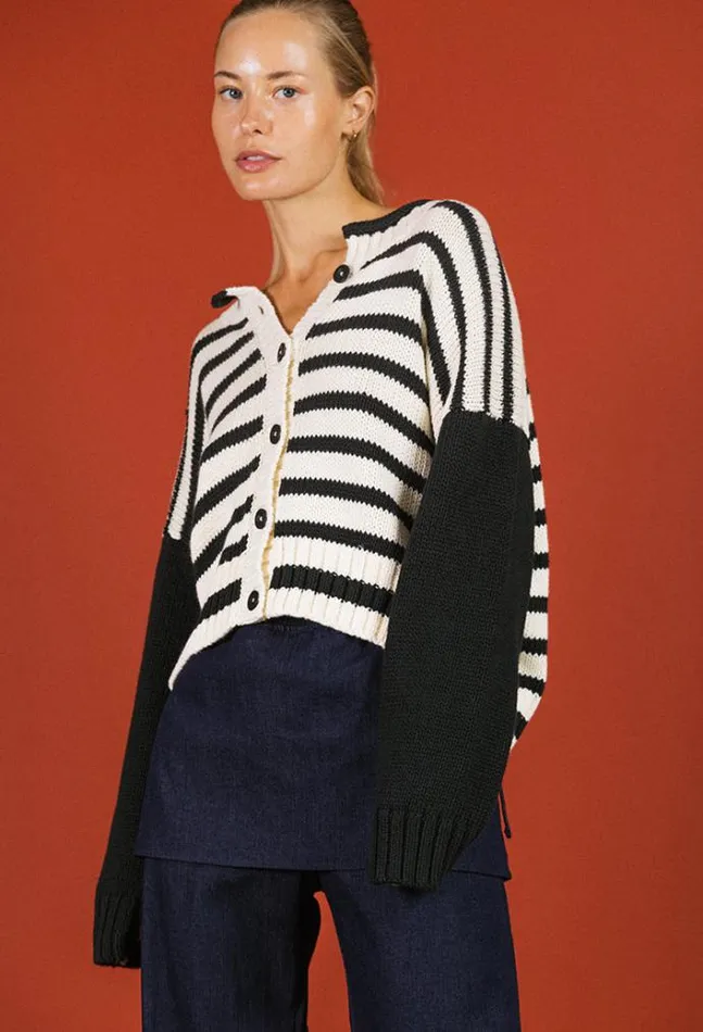 Ciao Lucia Online Tasche Sweater Block Stripe Women Cardigans