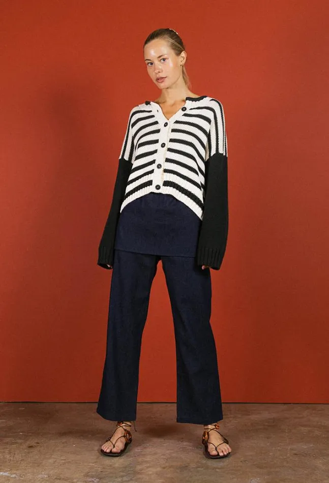 Ciao Lucia Online Tasche Sweater Block Stripe Women Cardigans