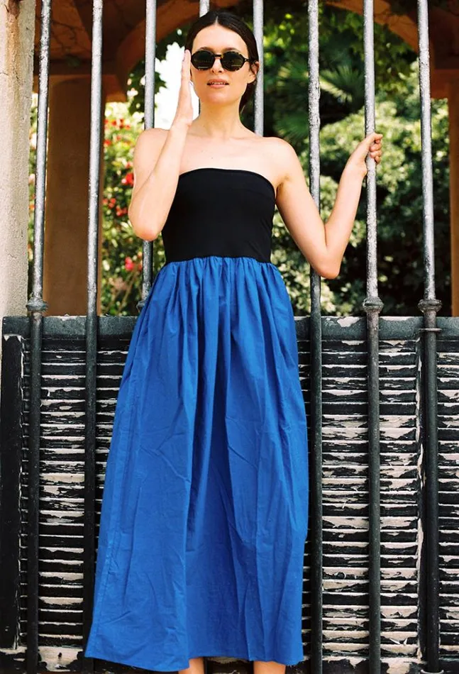 Ciao Lucia Online Tufo Dress Klein Blue Women Long Dresses
