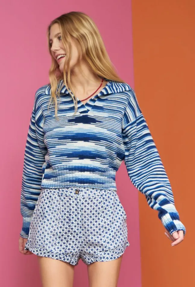 Ciao Lucia Online Venezia Sweater Acqua Women Polo Sweaters