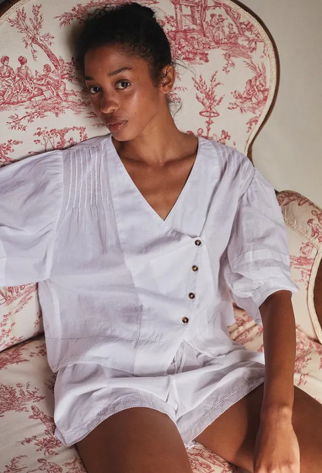 Ciao Lucia Online Ximena Top White Women Sleeveless Tops
