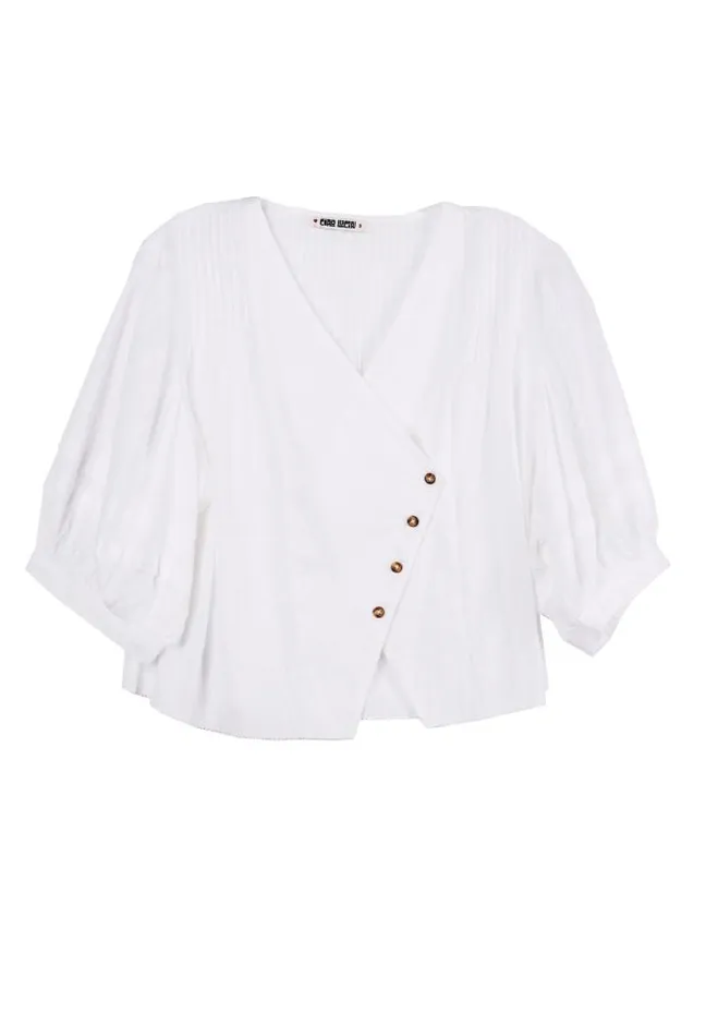 Ciao Lucia Online Ximena Top White Women Sleeveless Tops
