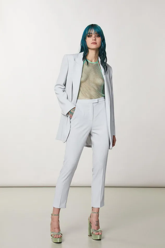 Cigarette Women Patrizia Pepe Essential Cigarette Pants Mineral Gray