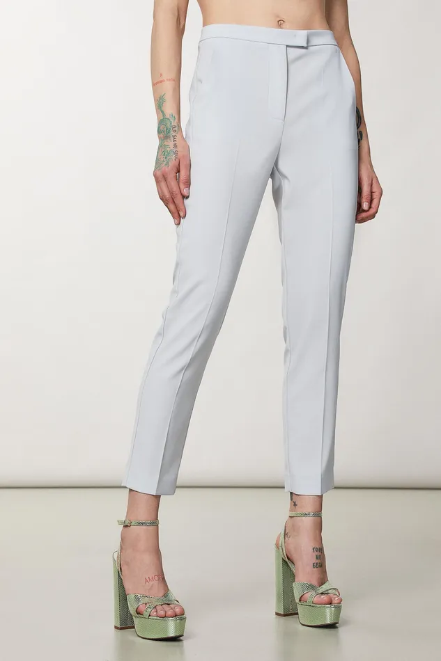 Cigarette Women Patrizia Pepe Essential Cigarette Pants Mineral Gray