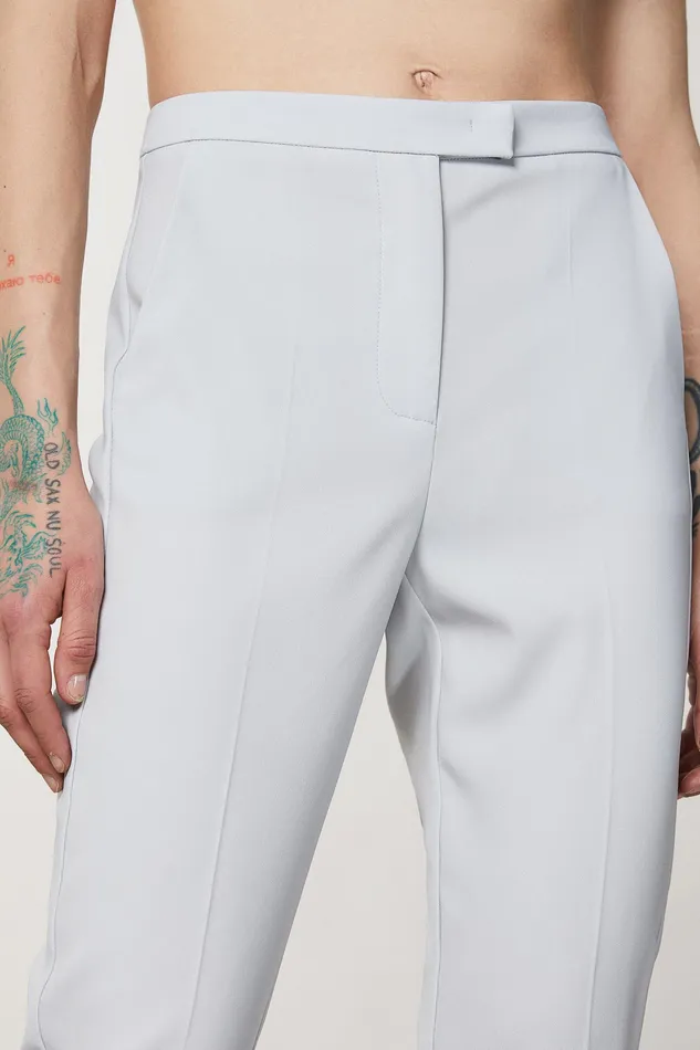 Cigarette Women Patrizia Pepe Essential Cigarette Pants Mineral Gray