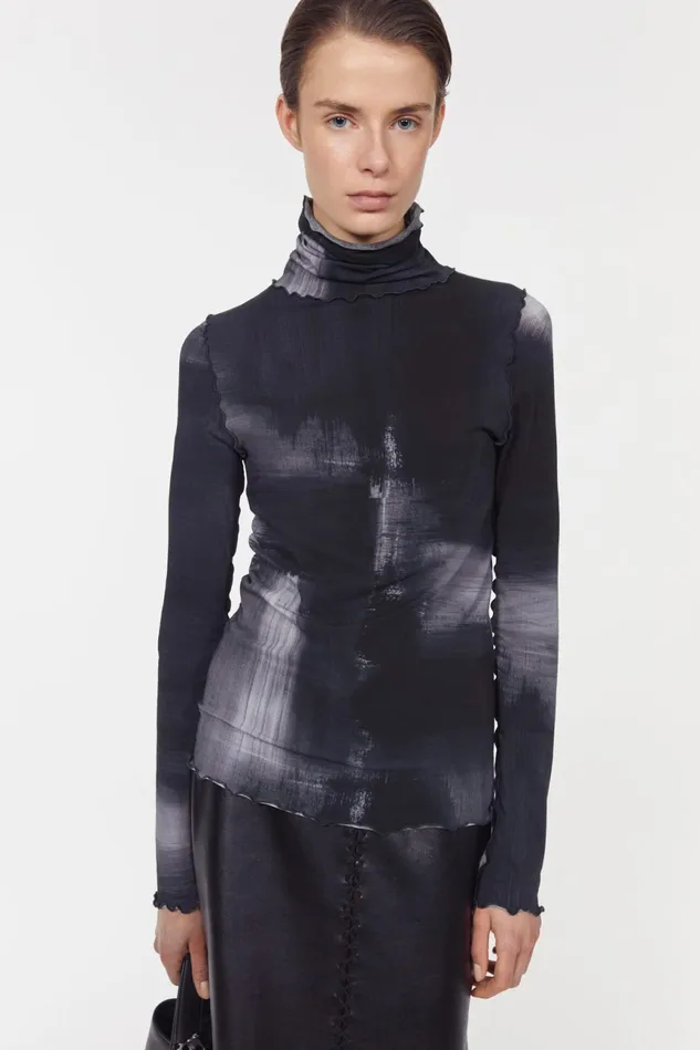 Cisne Wash Jersey Top Black Women Rodebjer Tops