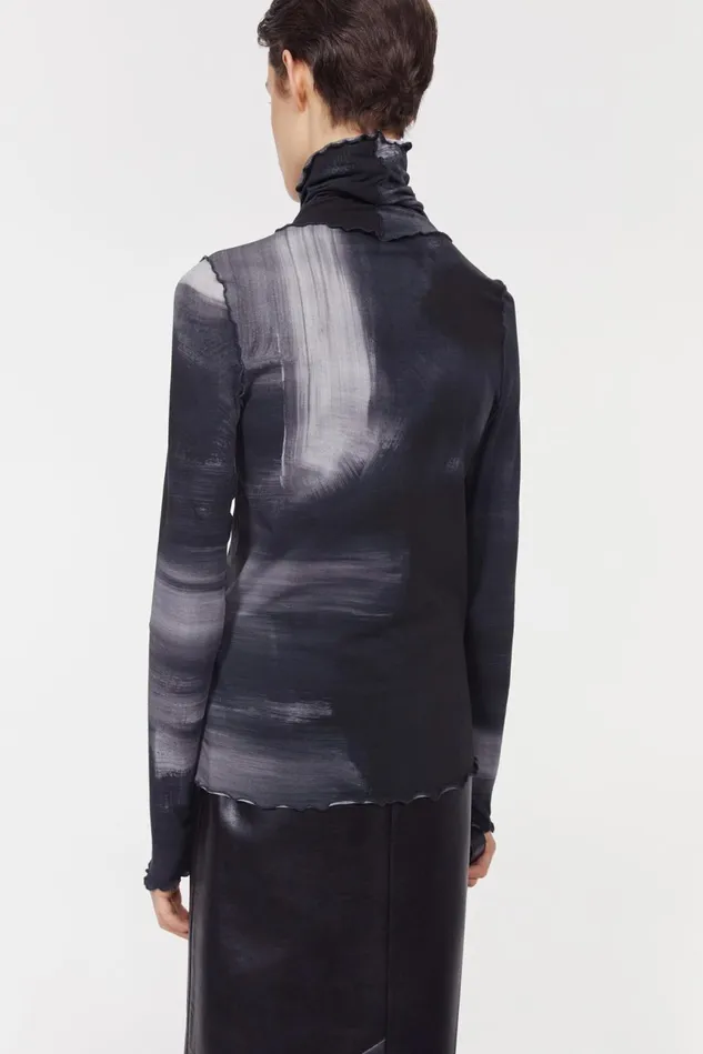 Cisne Wash Jersey Top Black Women Rodebjer Tops