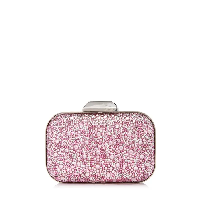 Cloud Rose Mix Suede And Crystal Covered Clutch Bag Rose Mix Women JIMMY CHOO Clutch Bags Cloud Rose Mix Suede And Crystal Covered Clutch Bag Rose Mix Women JIMMY CHOO Clutch Bags